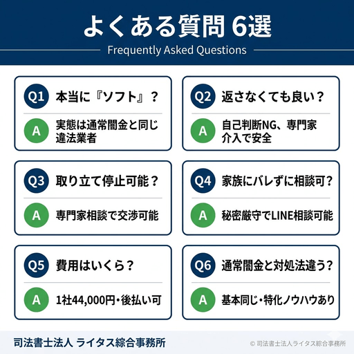 ソフト闇金に関するよくある質問6選